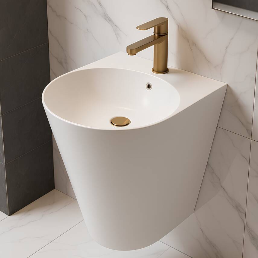 Turavit Iglo Monoblok Batarya Delikli Beyaz Lavabo IGL5910 - 3