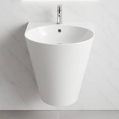 Turavit Iglo Monoblok Batarya Delikli Beyaz Lavabo IGL5910 - 4