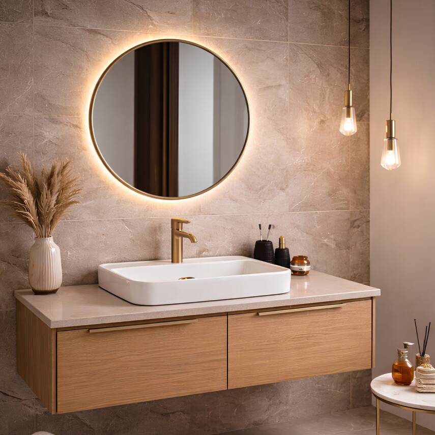 Turavit Loft Dikdörtgen Tezgâh Üstü Batarya Delikli Beyaz Lavabo 60x40 Cm LFT0710 - 2