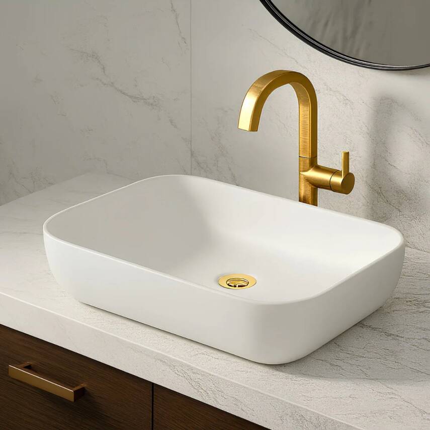 Turavit Loft Tezgâh Üstü Batarya Deliksiz Beyaz Lavabo 40x60 Cm LFT0707 - 2