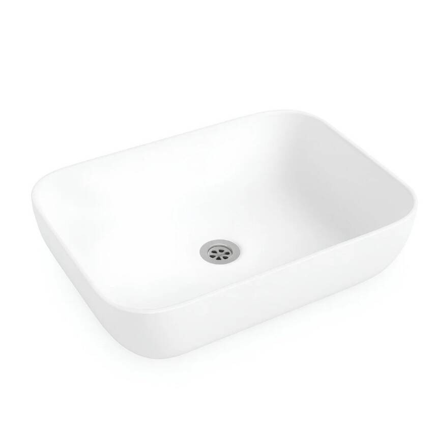 Turavit Loft Tezgâh Üstü Batarya Deliksiz Beyaz Lavabo 40x60 Cm LFT0707 - 3