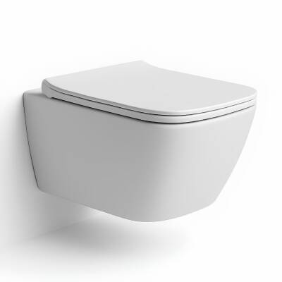 Turavit Luna Kanalsız Beyaz Asma Klozet LN5610, Nkp Lento Duroplast Yavaş Kapak - 3