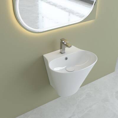 Turavit Minia Monoblok Batarya Delikli Beyaz Lavabo MN5027 - 2