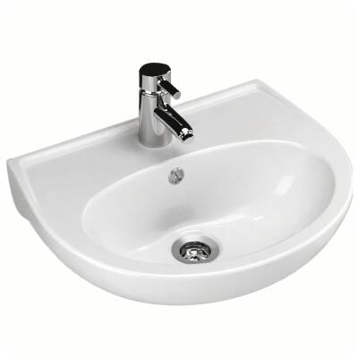 Turavit Oval Batarya Delikli Beyaz Lavabo 40x50 Cm 5009