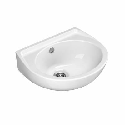 Turavit Oval Batarya Deliksiz Beyaz Lavabo 28x35 Cm 5012