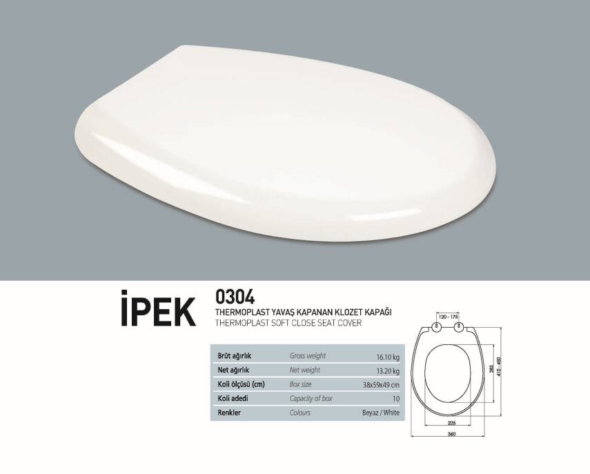 Turavit Pera Kanalsız Beyaz Kanalsız Asma Klozet PR3510, Nkp İpek Yavaş Kapak - 3
