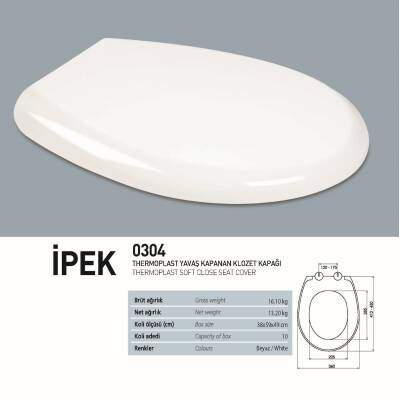 Turavit Polo Kanallı Beyaz Alttan Klozet Takımı PL1003, Nkp İpek Yavaş Kapak - 3