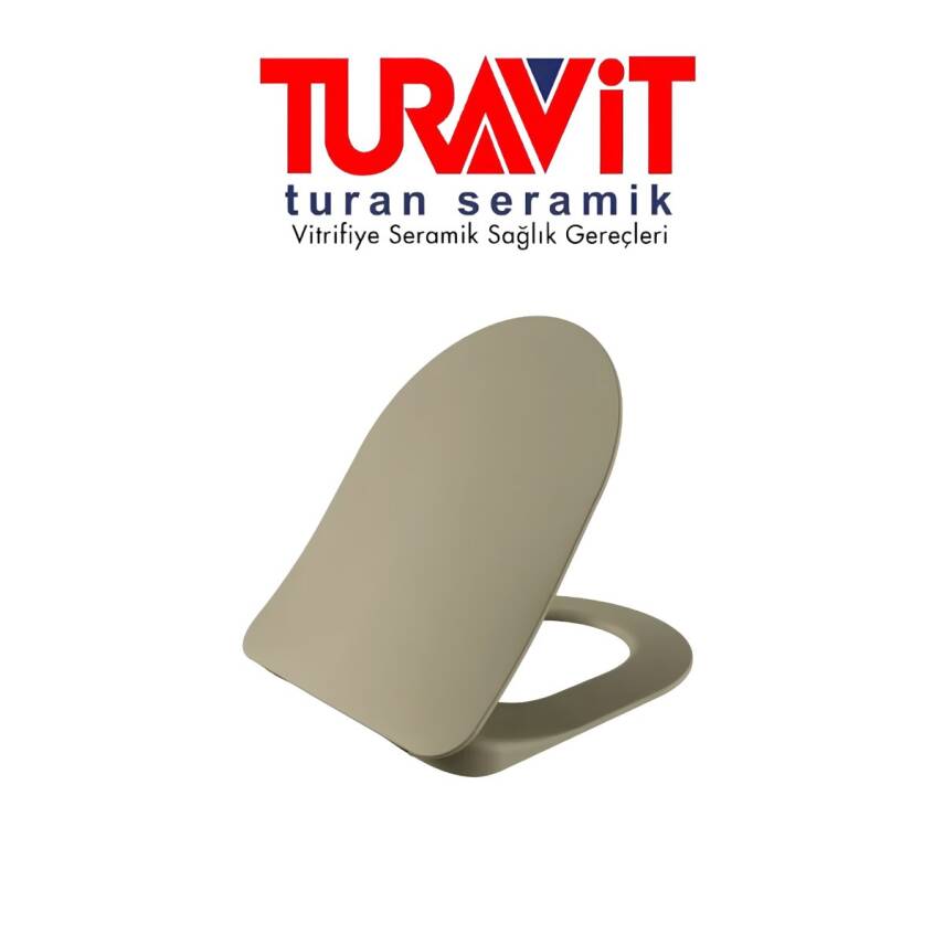 Turavit Rondo Kanalsız Mat Cappucino Asma Klozet RND5512C, Turavit Rondo Duroplast Yavaş Kapak - 3
