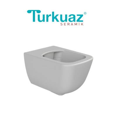 Turkuaz Aqua Kanalsız Beyaz Gizli Montaj Asma Klozet SET007007, Turkuaz Aqua Duru Yavaş Kapak - 2