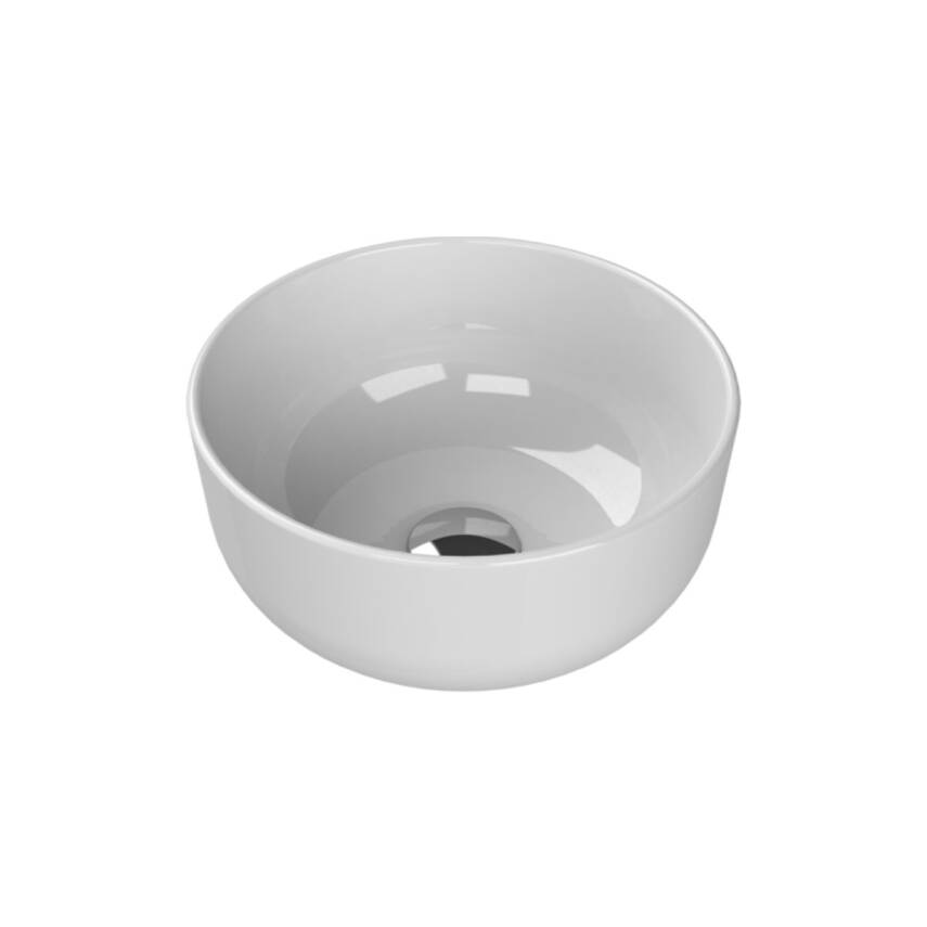 Turkuaz Aqua Tezgâh Üstü Batarya Deliksiz Yuvarlak Beyaz Lavabo 33 Cm 077600 - 1