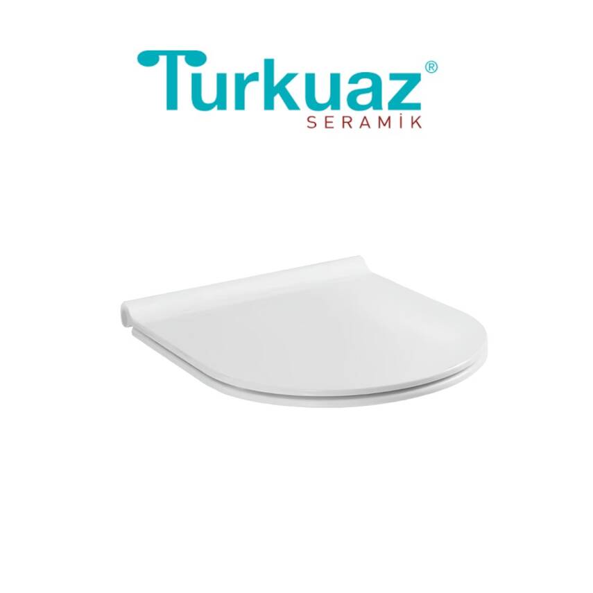 Turkuaz Bella Kanalsız Beyaz Asma Klozet SET005019, Turkuaz Bella Yavaş Kapak - 4