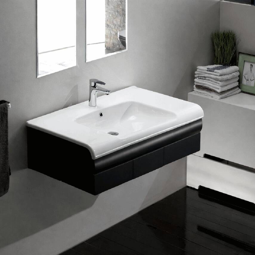 Turkuaz Cerastyle Anova Etajer Uyumlu Beyaz Lavabo 100x50 Cm 090800-u - 1