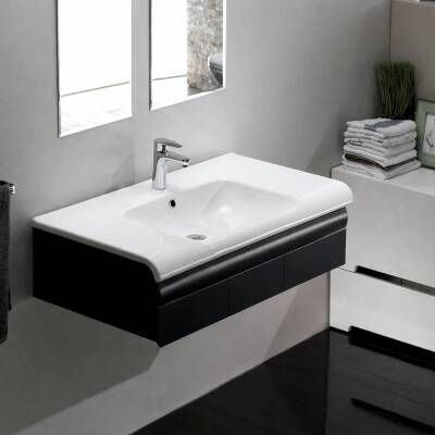 Turkuaz Cerastyle Anova Etajer Uyumlu Beyaz Lavabo 80x50 Cm 090700-u - 2