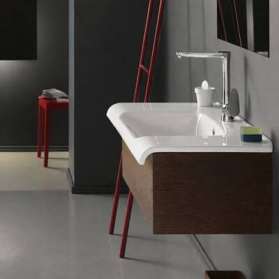 Turkuaz Cerastyle Anova Etajer Uyumlu Beyaz Lavabo 80x50 Cm 090700-u - 4