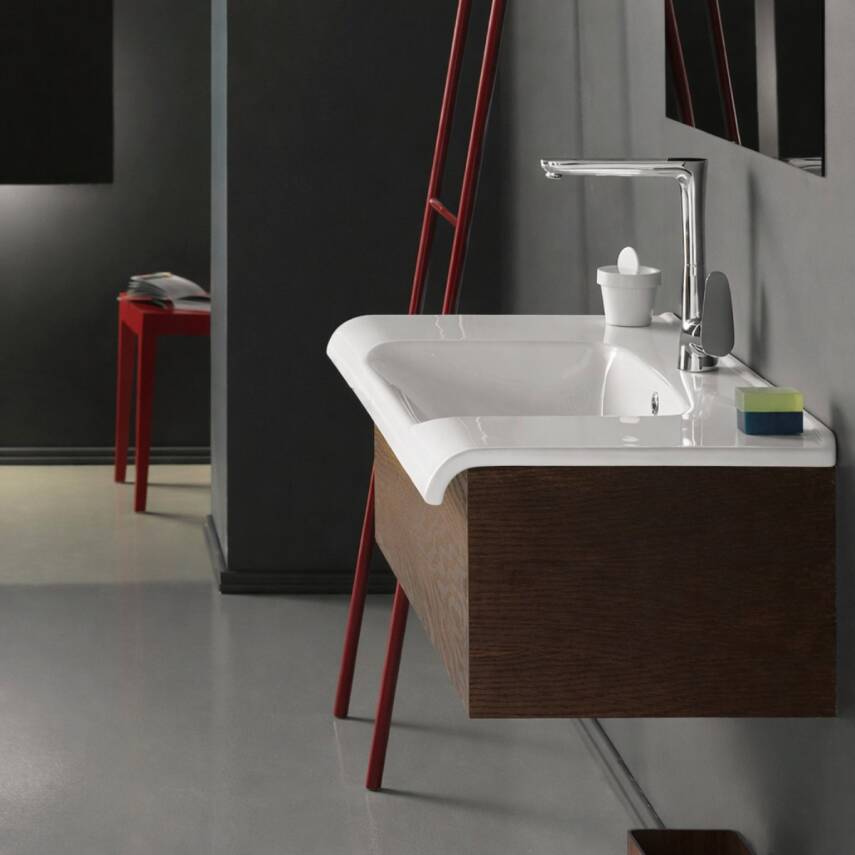 Turkuaz Cerastyle Anova Etajer Uyumlu Beyaz Lavabo 80x50 Cm 090700-u - 4