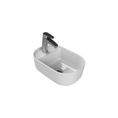 Turkuaz Cerastyle Aqua Tezgâh Üstü Beyaz Lavabo 42x28 Cm 077000-u