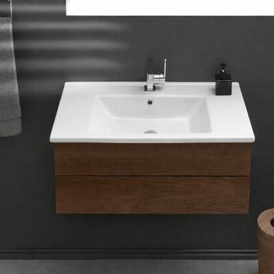 Turkuaz Cerastyle Arte Etajer Uyumlu Beyaz Lavabo 85x45 Cm 067500-u - 2