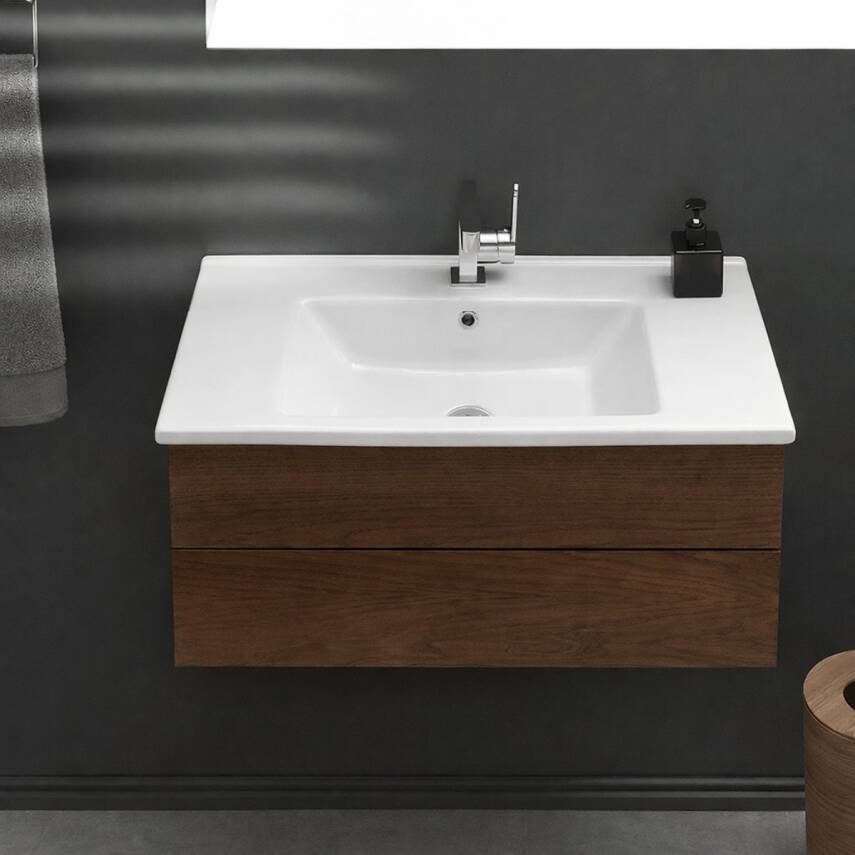 Turkuaz Cerastyle Arte Etajer Uyumlu Beyaz Lavabo 85x45 Cm 067500-u - 2
