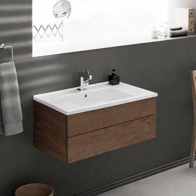 Turkuaz Cerastyle Arte Etajer Uyumlu Beyaz Lavabo 85x45 Cm 067500-u - 3
