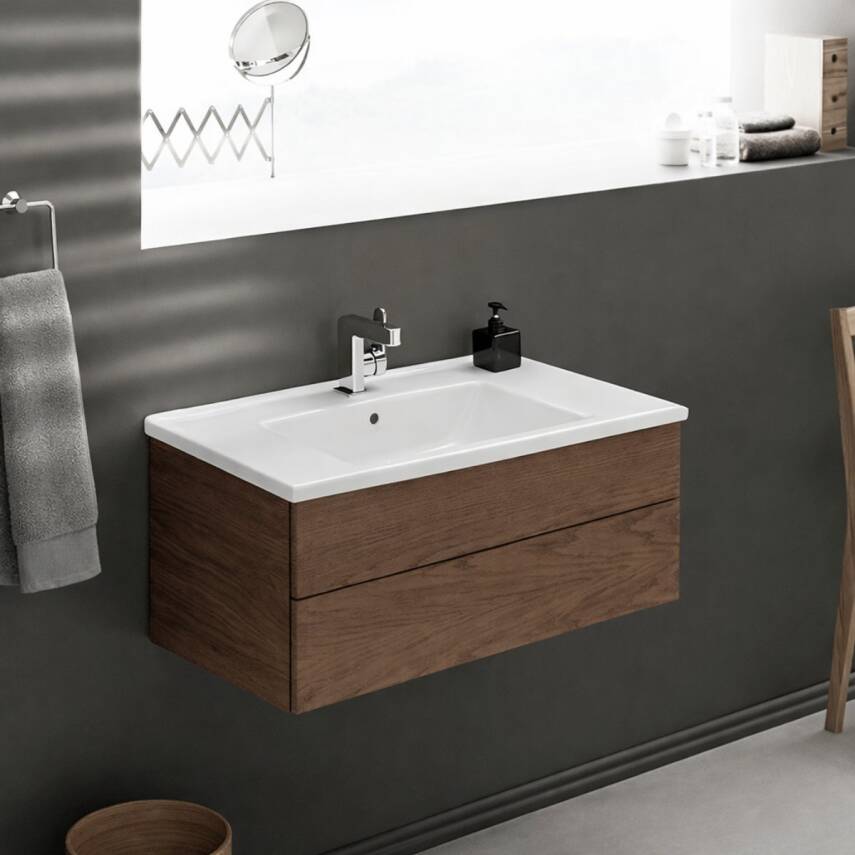 Turkuaz Cerastyle Arte Etajer Uyumlu Beyaz Lavabo 85x45 Cm 067500-u - 3