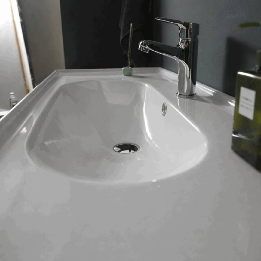 Turkuaz Cerastyle Arya Etajer Uyumlu Beyaz Lavabo 100x45 Cm 043500-u - 4