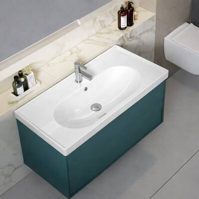 Turkuaz Cerastyle Arya Etajer Uyumlu Beyaz Lavabo 60x45 Cm 043100-u - 2