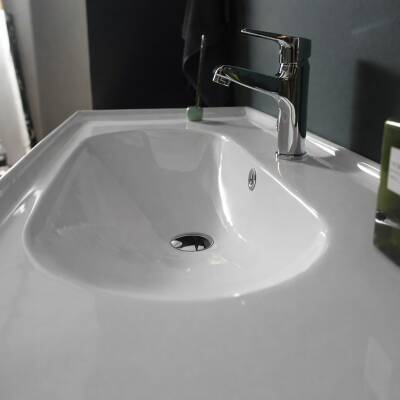 Turkuaz Cerastyle Arya Etajer Uyumlu Beyaz Lavabo 60x45 Cm 043100-u - 4