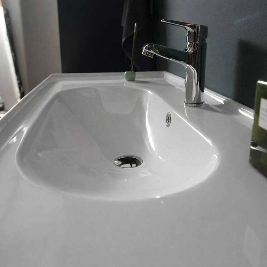 Turkuaz Cerastyle Arya Etajer Uyumlu Beyaz Lavabo 60x45 Cm 043100-u - 4