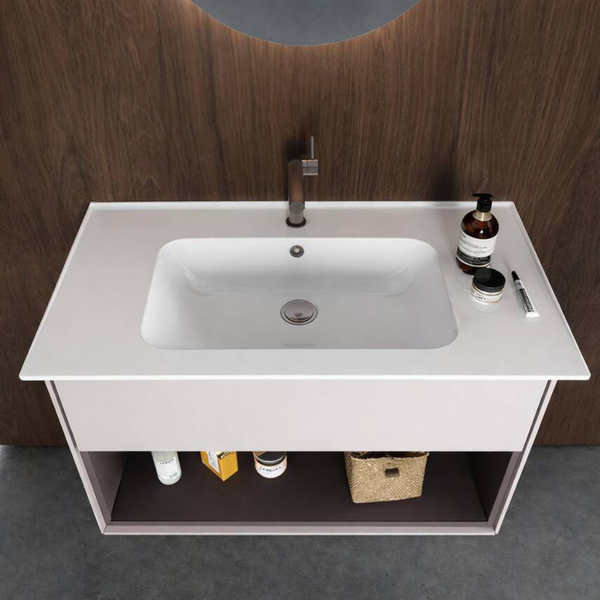 Turkuaz Cerastyle Blue Etajer Uyumlu Beyaz Lavabo 50x36 Cm 041900-u - 3