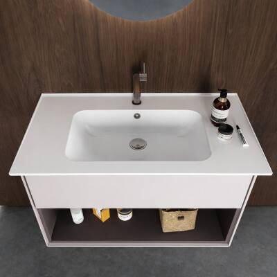 Turkuaz Cerastyle Blue Etajer Uyumlu Beyaz Lavabo 80x47 Cm 042300-u - 3