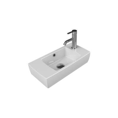 Turkuaz Cerastyle City Etajer Uyumlu Sağ Beyaz Lavabo 50x25 Cm 001500-u