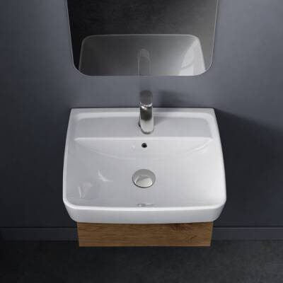 Turkuaz Cerastyle Duru Etajer Uyumlu Beyaz Lavabo 60x40 Cm 035100-u - 3
