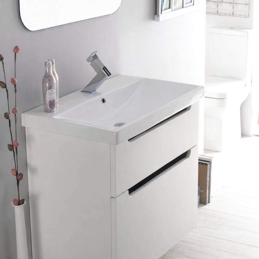 Turkuaz Cerastyle Elite Etajer Uyumlu Beyaz Lavabo 100x45 Cm 032400-u - 3