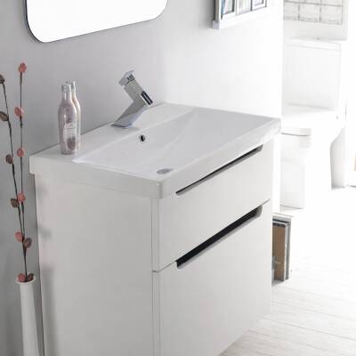 Turkuaz Cerastyle Elite Etajer Uyumlu Beyaz Lavabo 60x45 Cm 032000-u - 3