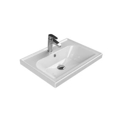 Turkuaz Cerastyle Frame Etajer Uyumlu Beyaz Lavabo 50 Cm 030900-u