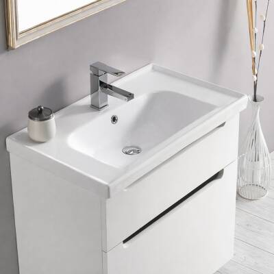 Turkuaz Cerastyle Frame Etajer Uyumlu Beyaz Lavabo 50 Cm 030900-u - 2