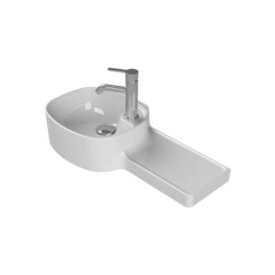Turkuaz Cerastyle Harmony Etajer Uyumlu Beyaz Lavabo 65x33 Cm 043700-u