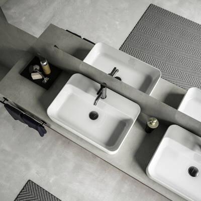 Turkuaz Cerastyle Hera Tezgâh Üstü Çanak Beyaz Lavabo 60x42 Cm 078600-u - 2