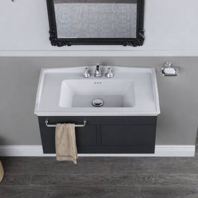Turkuaz Cerastyle Kapadokya Etajer Uyumlu Beyaz Lavabo 65x48 Cm 036100-u - 6