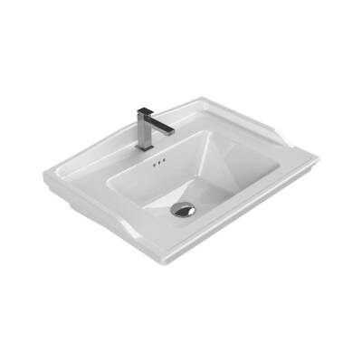 Turkuaz Cerastyle Kapadokya Etajer Uyumlu Beyaz Lavabo 80x48 Cm 036300-u