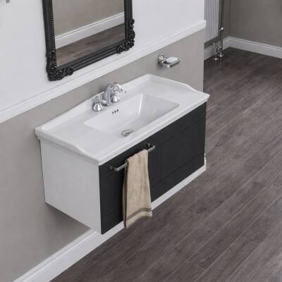 Turkuaz Cerastyle Kapadokya Etajer Uyumlu Beyaz Lavabo 80x48 Cm 036300-u - 6