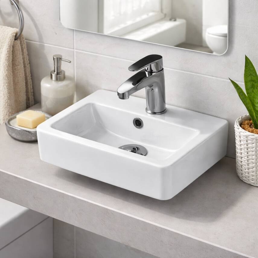 Turkuaz Cerastyle Mini Beyaz Lavabo 28x37 Cm 001400-u - 2
