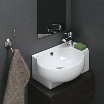 Turkuaz Cerastyle Mini Küçük Köşe Beyaz Lavabo 28x45 Cm 001300-u - 2