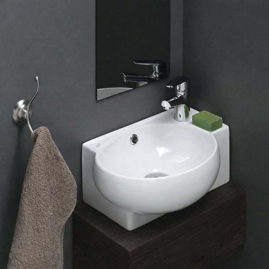 Turkuaz Cerastyle Mini Küçük Köşe Beyaz Lavabo 28x45 Cm 001300-u - 2