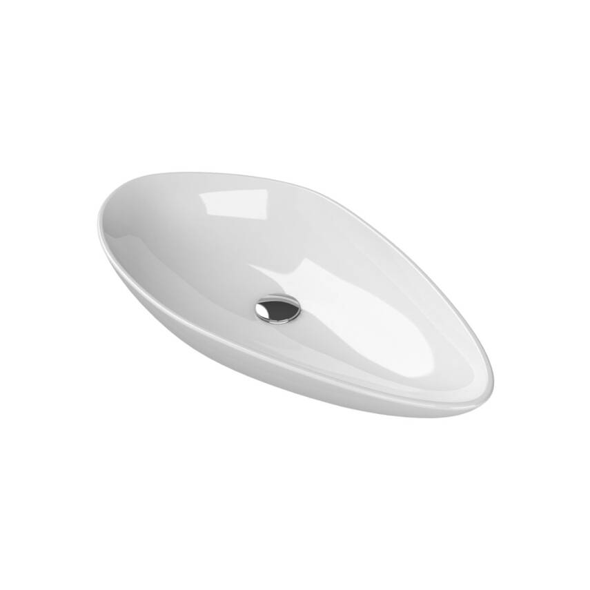 Turkuaz Cerastyle Olive Tezgâh Üstü Batarya Deliksiz Beyaz Lavabo 75x38 Cm 71300 - 1