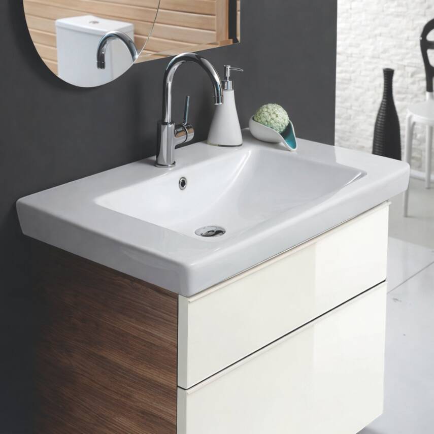 Turkuaz Cerastyle Porto Etajer Uyumlu Beyaz Lavabo 55x38 Cm 068000-u - 4
