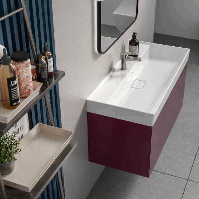 Turkuaz Cerastyle Sharp Etajer Uyumlu Beyaz Lavabo 100x48 Cm 037500-u - 4