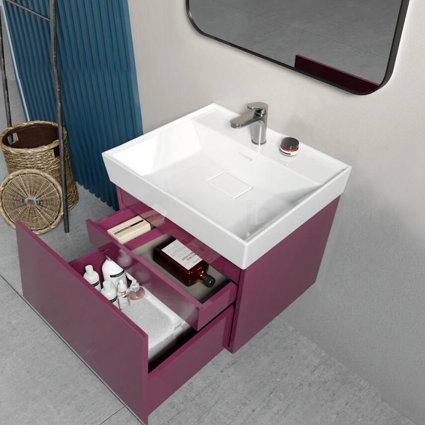 Turkuaz Cerastyle Sharp Etajer Uyumlu Beyaz Lavabo 48x48 Cm 037000-u - 2