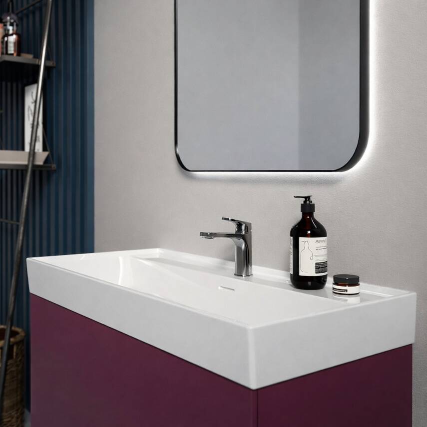 Turkuaz Cerastyle Sharp Etajer Uyumlu Beyaz Lavabo 60x48 Cm 037100-u - 2