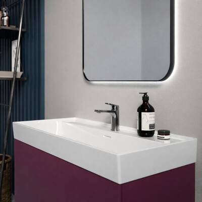 Turkuaz Cerastyle Sharp Etajer Uyumlu Beyaz Lavabo 80x48 Cm 037300-u - 2